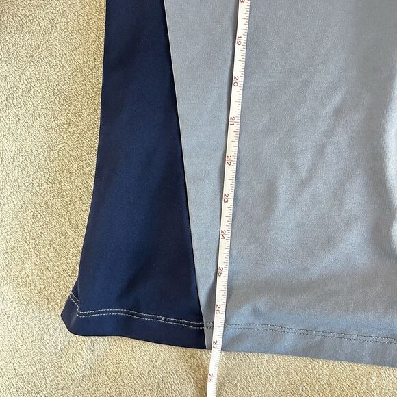 Victoria's Secret PINK Sz Medium Long Sleeve 1/2 Zip Pullover Light Blue/Navy - Picture 6 of 7